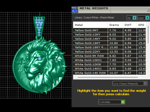 Lion Head Medallion Pendant 3D Printable Jewelry Model 3D Print Model