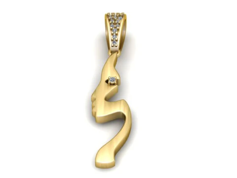 Абстрактная подвеска на женское лицо 3D модель ювелирных изделий для печати 3D Принт Модель