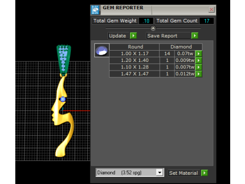 抽象的な女性の顔ペンダント 3D 印刷可能なジュエリー モデル 3Dプリントモデル