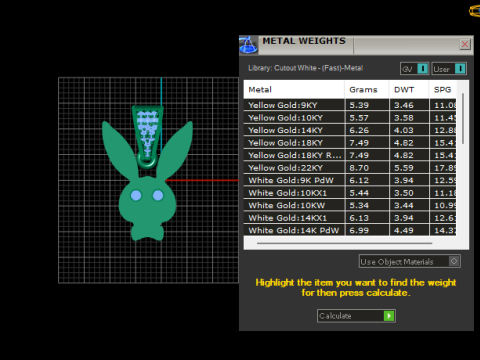 Colgante de silueta de conejito Lindo modelo de joyería imprimible en 3D Modelo de impresión 3D