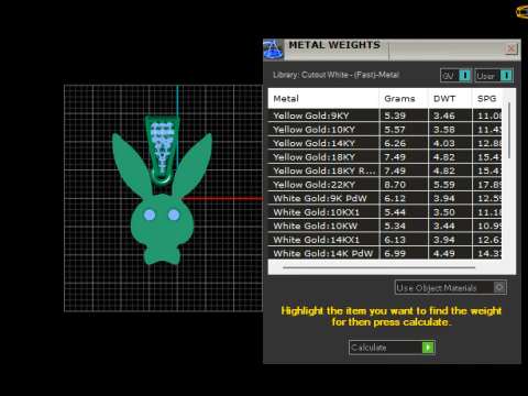Кулон в виде силуэта кролика Симпатичная модель ювелирного украшения для 3D-печати 3D Принт Модель