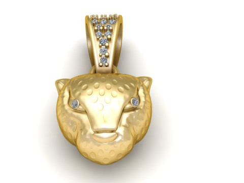 Leopard Head Pendant 3D Printable Jewelry 3D Print Model