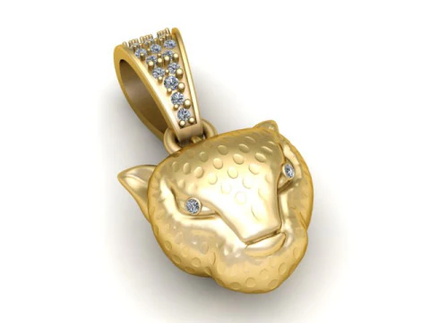 Leopard Head Pendant 3D Printable Jewelry 3D Print Model