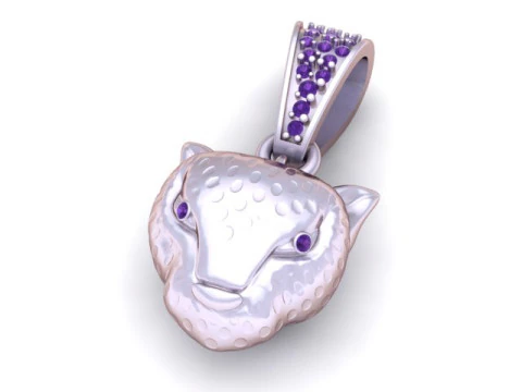 Leopard Head Pendant 3D Printable Jewelry 3D Print Model