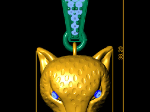 Leopard Head Pendant 3D Printable Jewelry 3D Print Model