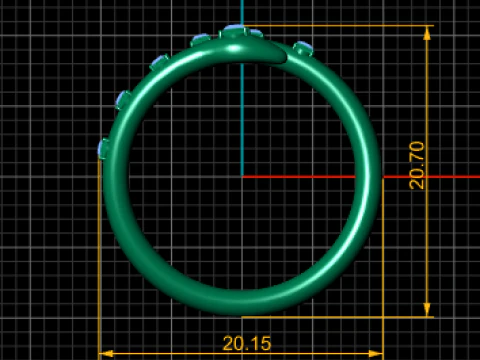 Snake Wrap Ring Diamond Accent 3D Printable Jewelry Model 3D Print Model