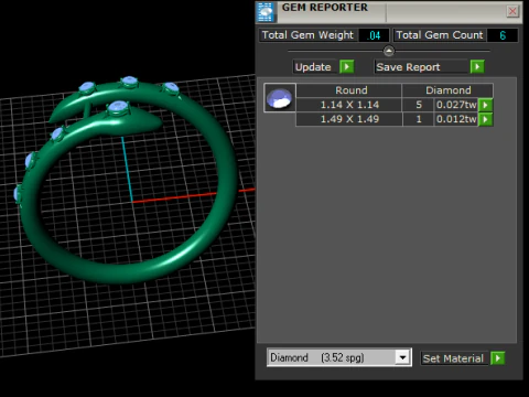 Snake Wrap Ring Diamond Accent 3D Printable Jewelry Model 3D Print Model