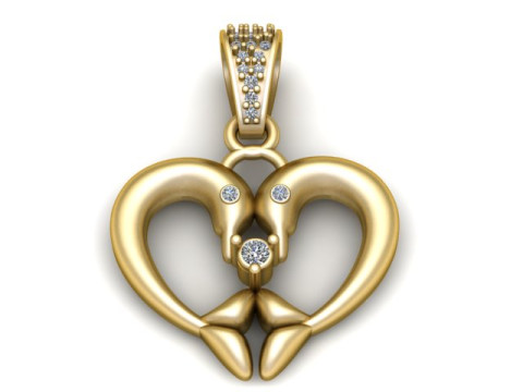 Kalp Kuğu Kolye Romantik 3D Yazdırılabilir Takı Modeli 3D Baskı Modeli