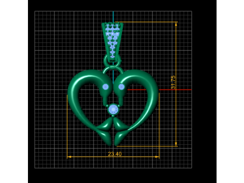 Hart Zwanen Hanger Romantisch 3D-afdrukbaar sieradenmodel 3D printmodel
