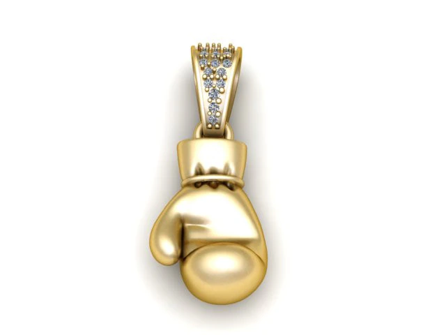 Boxing Glove Pendant 3D Printable Jewelry Model 3D Print Model .c4d .max .obj .3ds .fbx .stl .blend 