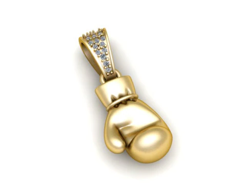 Boxing Glove Pendant 3D Printable Jewelry Model 3D Print Model