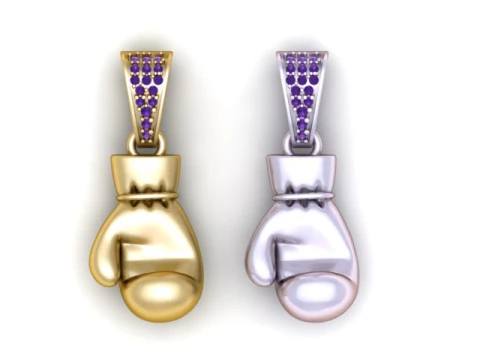 Boxing Glove Pendant 3D Printable Jewelry Model 3D Print Model