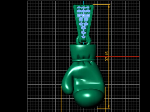 Boxing Glove Pendant 3D Printable Jewelry Model 3D Print Model