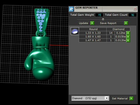 Boxing Glove Pendant 3D Printable Jewelry Model 3D Print Model