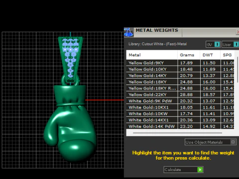 Boxing Glove Pendant 3D Printable Jewelry Model 3D Print Model