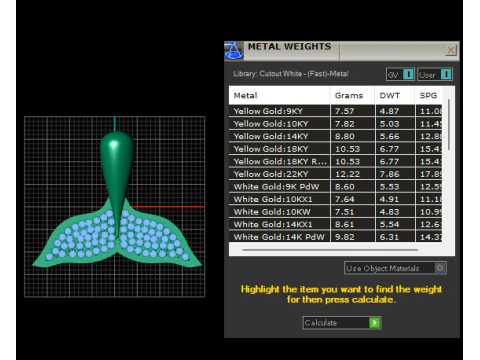 Whale Tail Diamond Pendant 3D Printable Jewelry Model 3D Print Model