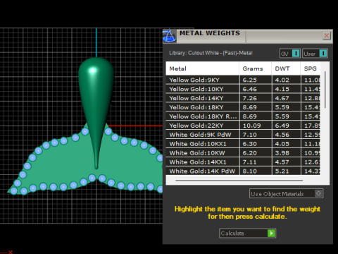 鲸尾轮廓吊坠钻石边框 3D 可打印珠宝模型 3D 打印模型