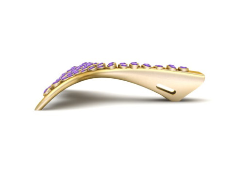 Modelo de joyería imprimible en 3D con colgante de cola de ballena Pav completo Modelo de impresión 3D