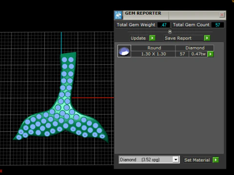 Кулон &laquo;Хвост кита&raquo; Full Pav 3D-модель ювелирного изделия для печати 3D Принт Модель