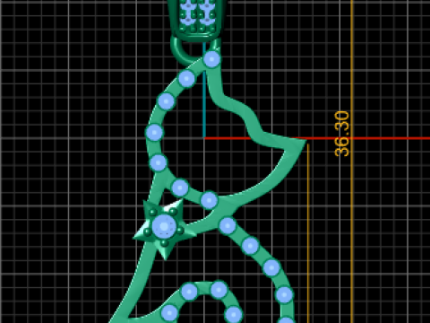 Cat Outline Diamond Pendant 3D Printable Jewelry Model 3D Print Model