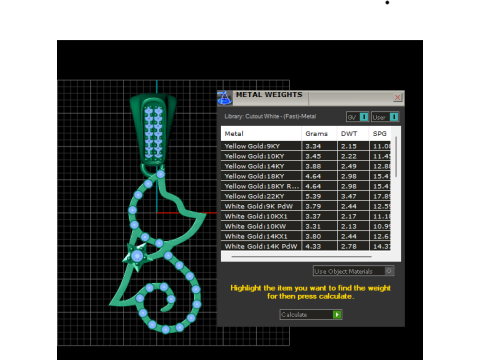 Cat Outline Diamond Pendant 3D Printable Jewelry Model 3D Print Model