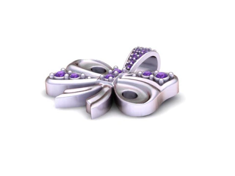 Diamond Bow Knot Pendant 3D Printable Jewelry Model 3D Print Model