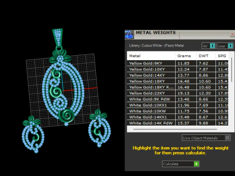 Роскошные спиральные серьги-подвески с бриллиантами, 3D-модель ювелирных изделий для печати 3D Принт Модель