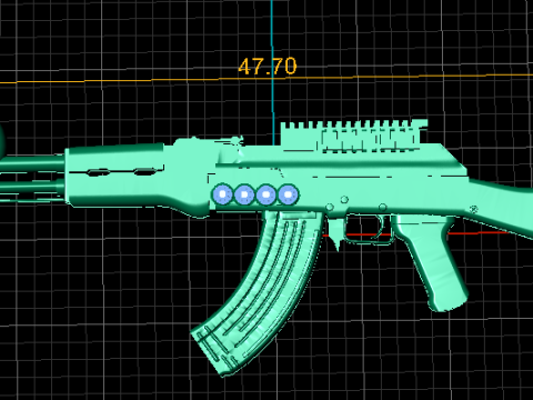 एके राइफल पेंडेंट 3डी प्रिंट करने योग्य आभूषण मॉडल 3D प्रिंट मॉडल
