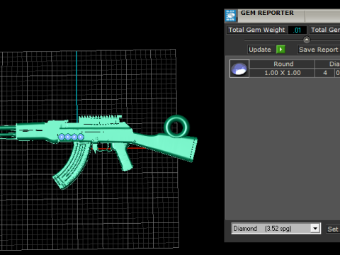 एके राइफल पेंडेंट 3डी प्रिंट करने योग्य आभूषण मॉडल 3D प्रिंट मॉडल