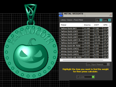 HalloCoin Pompoenhanger 3D-afdrukbaar sieradenmodel 3D printmodel