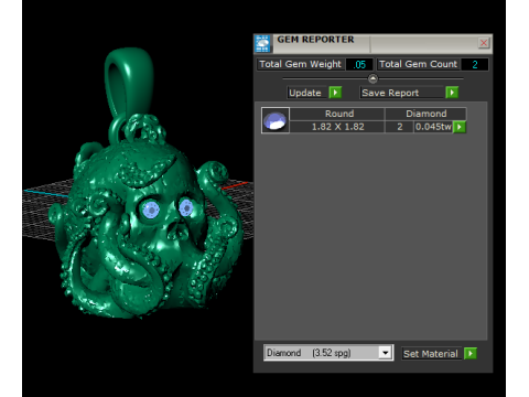 OctoSkull-Anhänger 3D-druckbares Schmuckmodell 3D Druckmodell