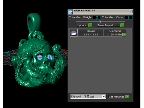 OctoSkull-Anhänger 3D-druckbares Schmuckmodell 3D Druckmodell