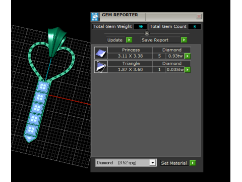 Modelo de joias para impressão em 3D com pingente de chave de coração Modelo de Impressão 3D