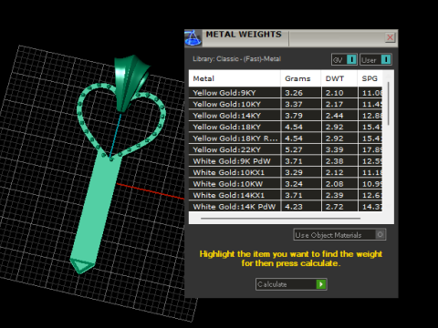 Modelo de joias para impressão em 3D com pingente de chave de coração Modelo de Impressão 3D