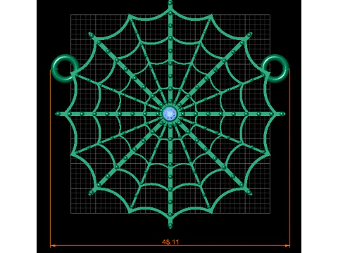 Spider Web Pendant 3D Printable Jewelry Model 3D Print Model