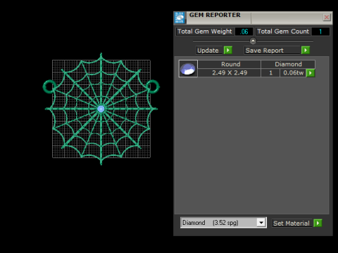 蜘蛛の巣ペンダント 3D 印刷可能なジュエリー モデル 3Dプリントモデル