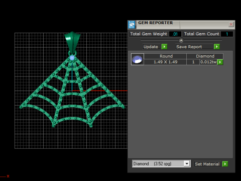 Quarter Web Pendant 3D Printable Jewelry Model 3D Print Model