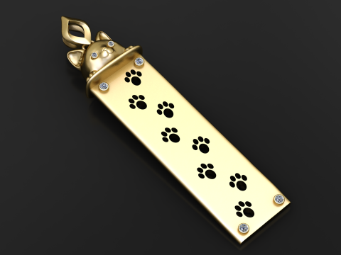 Модель ювелірного виробу для 3D-друку з підвіскою «Котяча лапа». 3D Принт Модель