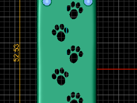 Cat Paw Trail Pendant 3D Printable Jewelry Model 3D Print Model