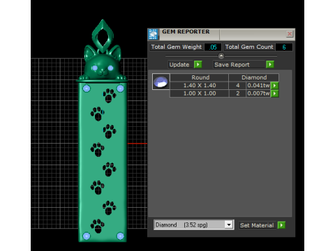 Cat Paw Trail Pendant 3D Printable Jewelry Model 3D Print Model