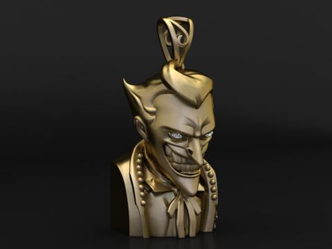 Модель ювелірного виробу Evil Grin Bust Pendant 3D для друку 3D Принт Модель