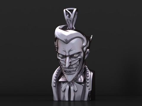 Evil Grin Büste Anhänger 3D druckbares Schmuckmodell 3D Druckmodell