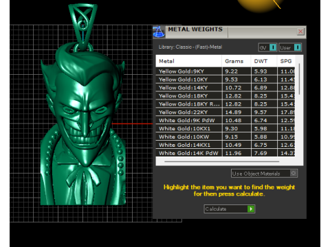 Evil Grin Büste Anhänger 3D druckbares Schmuckmodell 3D Druckmodell