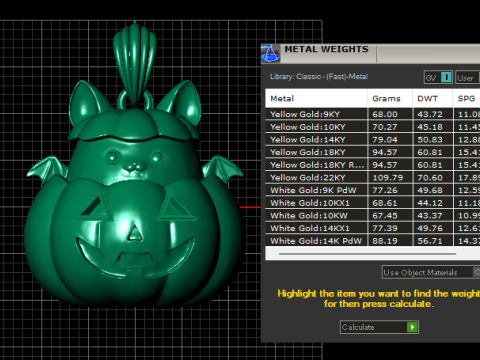 Pompoen Kitty hanger 3D afdrukbaar Halloween sieraden model 3D printmodel