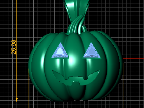 Modelo de joias de Halloween para impressão em 3D com pingente de abóbora clássico Modelo de Impressão 3D