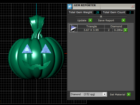 Modelo de joias de Halloween para impressão em 3D com pingente de abóbora clássico Modelo de Impressão 3D