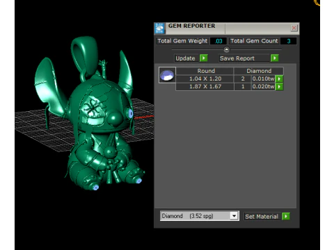 Stitched Warrior Bunny Pendant 3D Printable Jewelry Model 3D Print Model