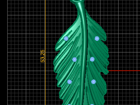 Diamond Feather hanger 3D afdrukbaar sieradenmodel 3D printmodel