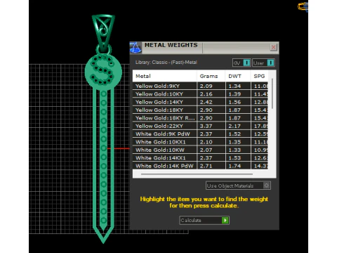 Crystal Line Sword Pendant 3D Printable Jewelry Model 3D Print Model