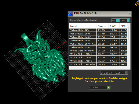 Celtic Baykuş Kolye Yüksek Detaylı 3D Yazdırılabilir Takı Modeli 3D Baskı Modeli